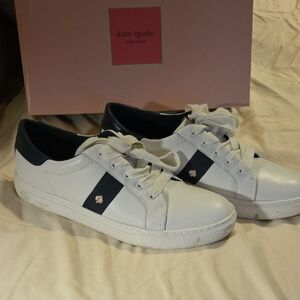 Kate Spade White and Green Iggy Athletic Shoes